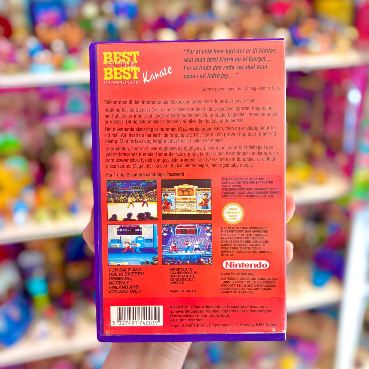 Best of The Best: Championship Karate (Yapon, Danish rental case variant, Super Nintendo/SNES) - PopCultGang