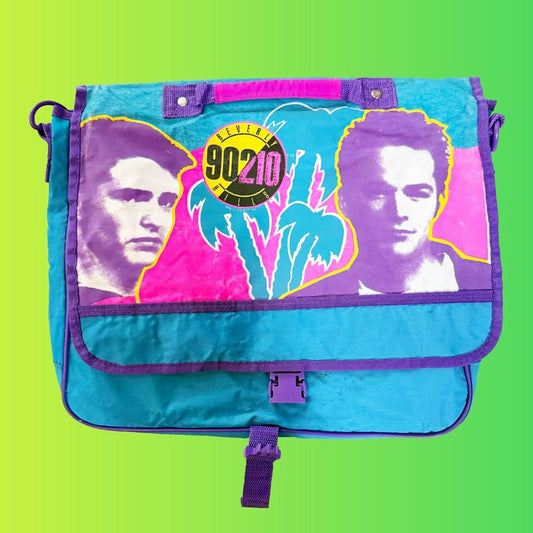 Beverly Hill 90210 Brandon + Dylan: Blue & Pink Shoulder Bag (90s) - PopCultGang