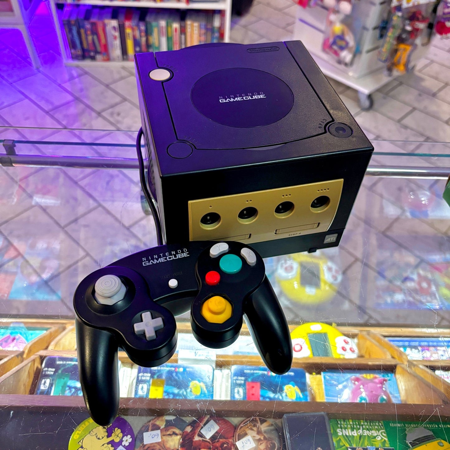 Black Nintendo Gamecube + Original Controller - PopCultGang