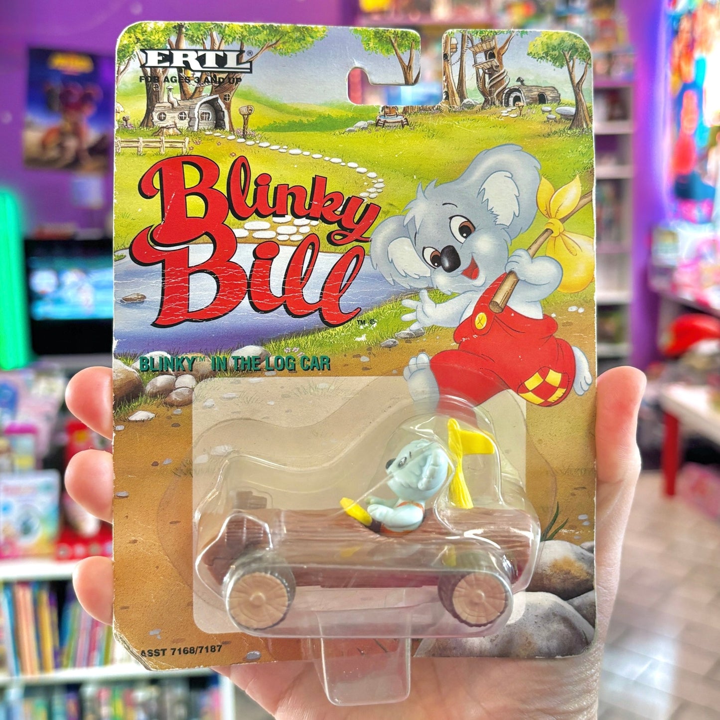Blinky Bill In The Log Car Figure (MOC, 1995) - PopCultGang