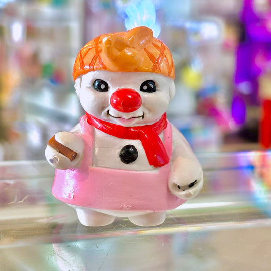 Bouli: Cute Snowman With Orange Headscarf PVC Figure (1985) - PopCultGang