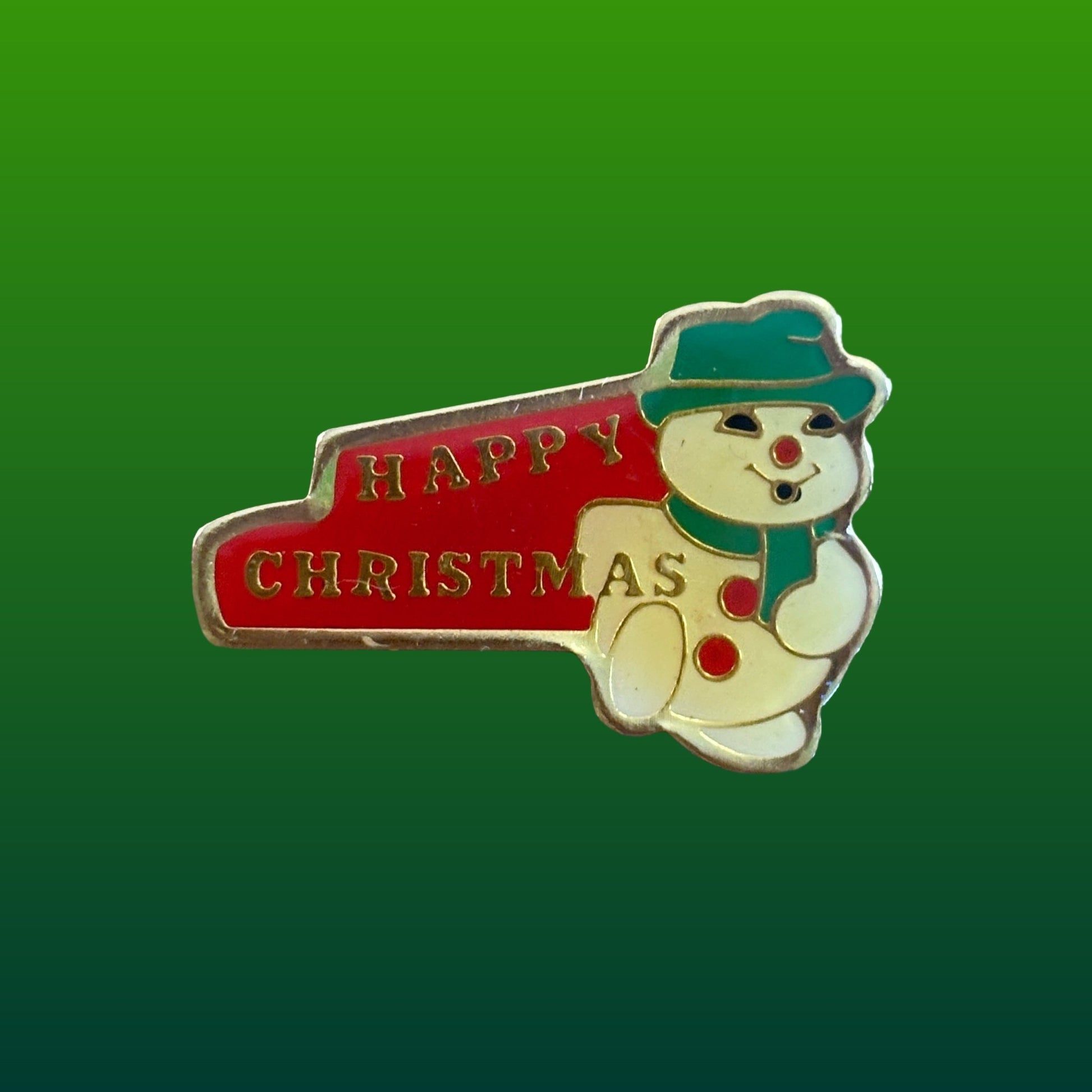 Bouli Snowman Happy Christmas Enamel Pin (80s) - PopCultGang