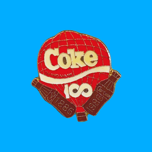 Coca Cola 100 Years 1886 - 1986 Enamel Pin (80s) - PopCultGang