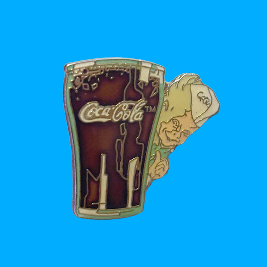 Coca Cola and Creepy Baby Enamel Pin (90s) - PopCultGang