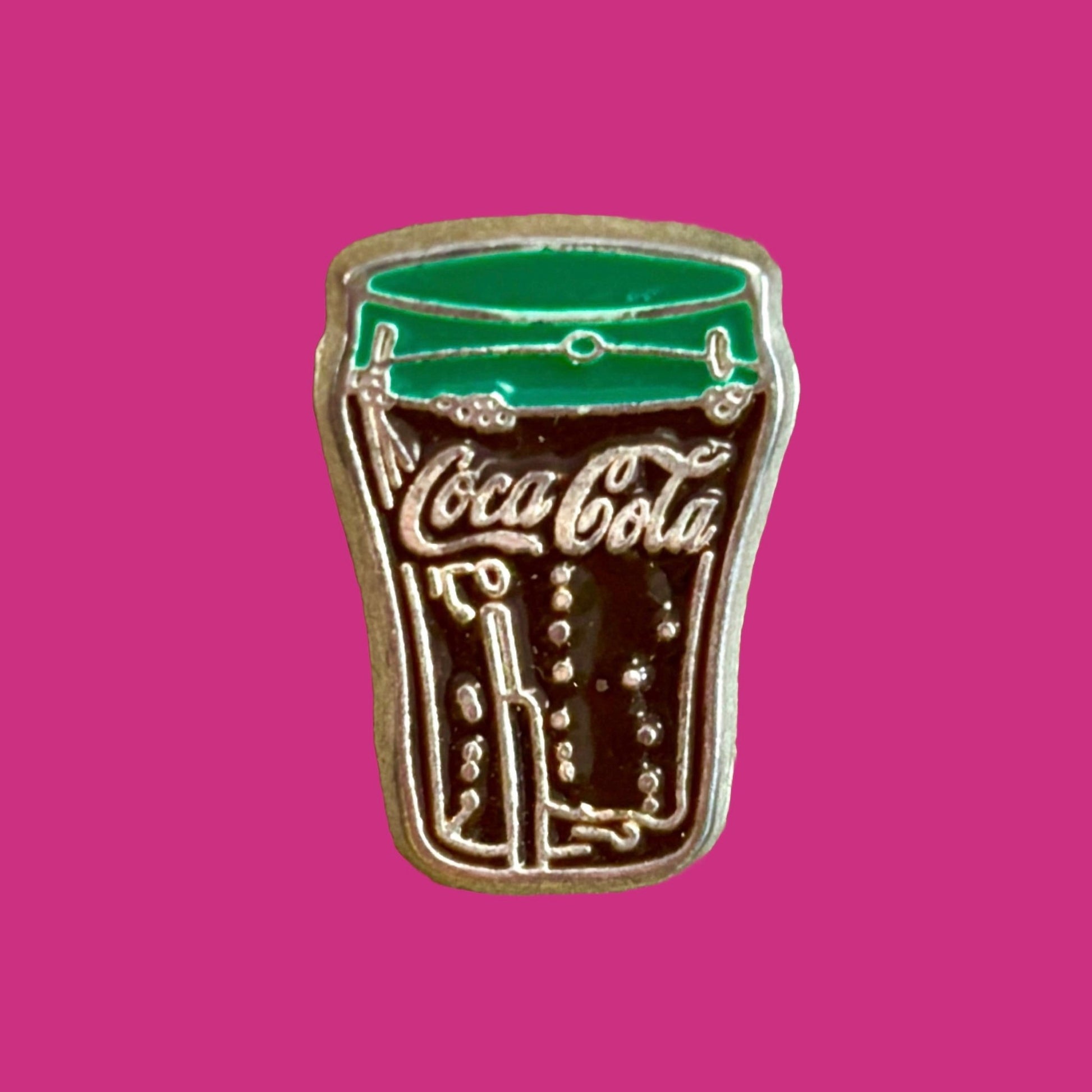 Coca Cola Glass Enamel Pin (90s) - PopCultGang
