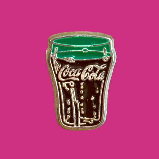 Coca Cola Glass Enamel Pin (90s) - PopCultGang