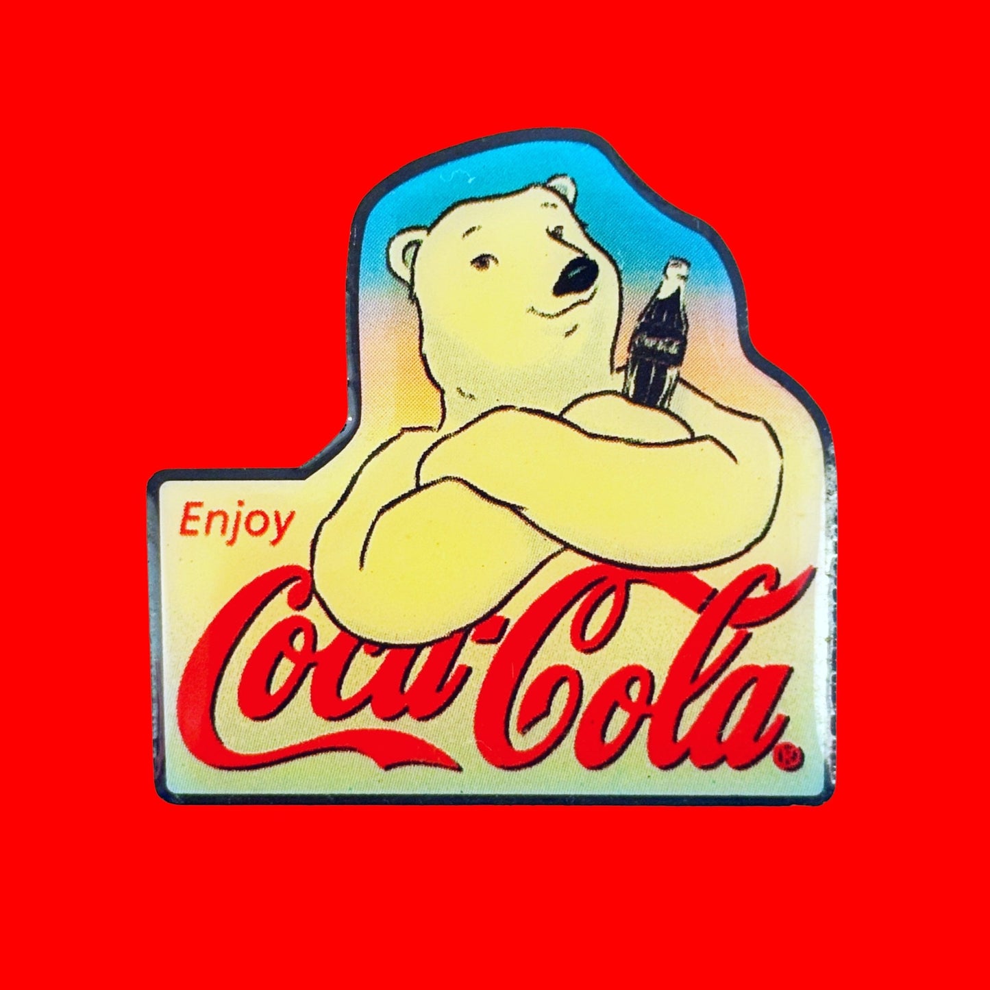 Coca Cola: Polar Bear Arms Crossed - Enamel Pin (90s) - PopCultGang