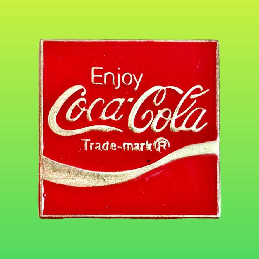 Coca Cola Square Logo Enamel Pin (1993) - PopCultGang