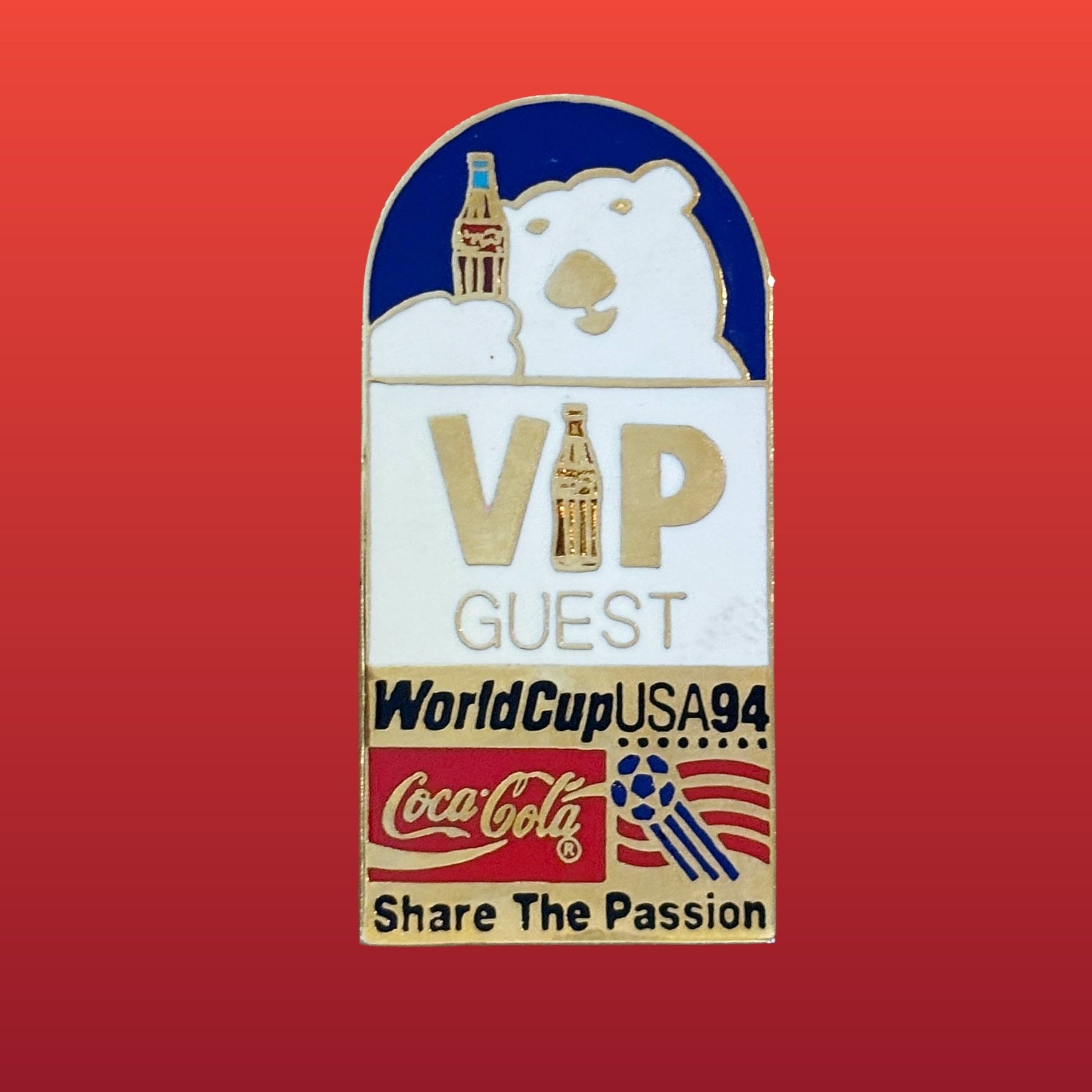 Coca Cola: World Cup '94 USA - VIP Guest Enamel Pin (1994) - PopCultGang