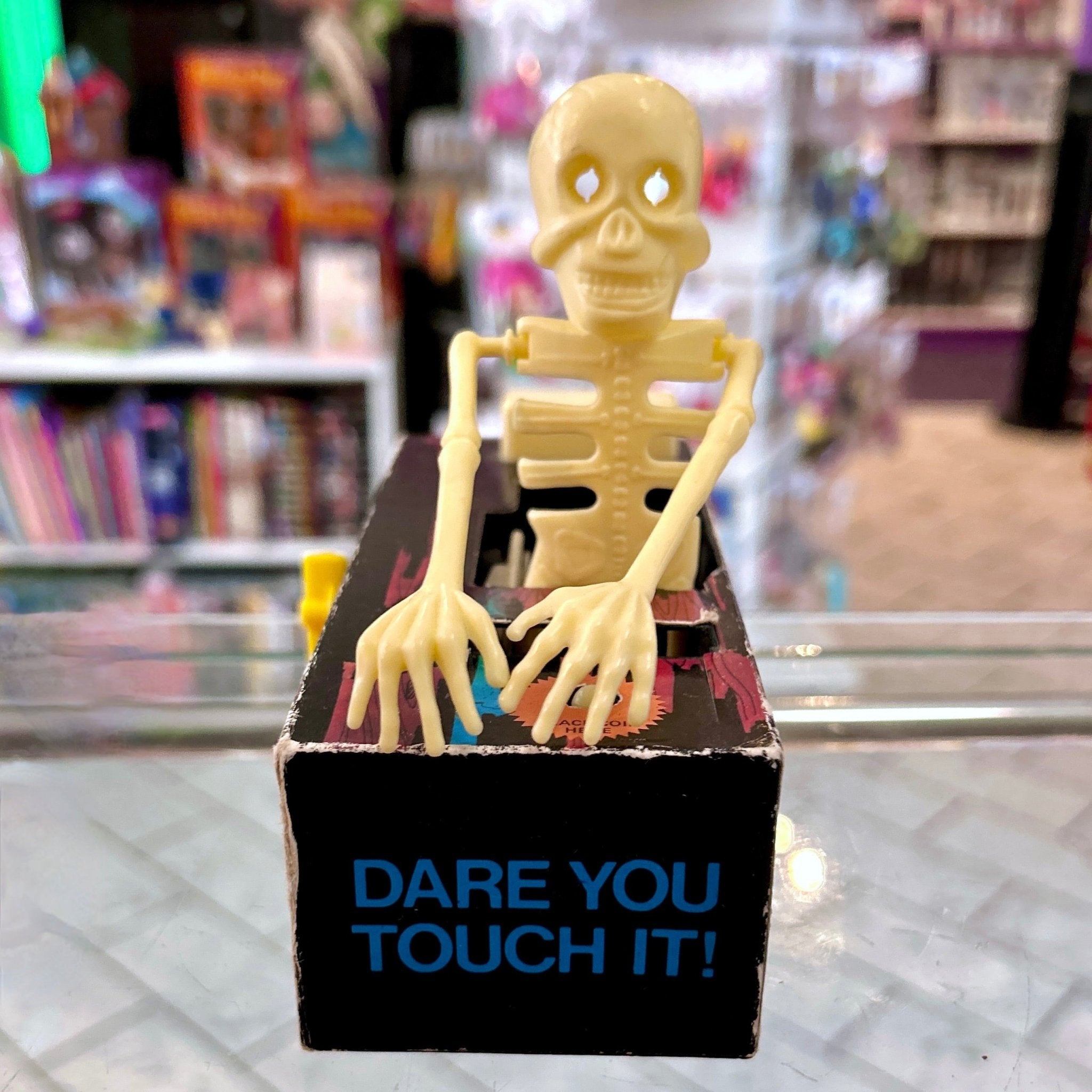 Coffin Horror Bank - Skeleton Wind-Up Novelty Toy (Hong Kong, 70s