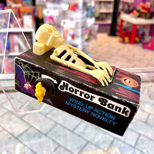 Coffin Horror Bank - Skeleton Wind - Up Novelty Toy (Hong Kong, 70s) - PopCultGang