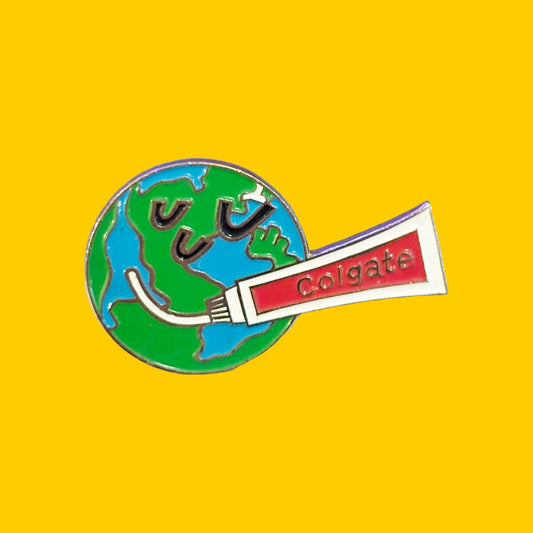 Colgate Earth Planet Eating Toothpaste Enamel Pin (90s) - PopCultGang