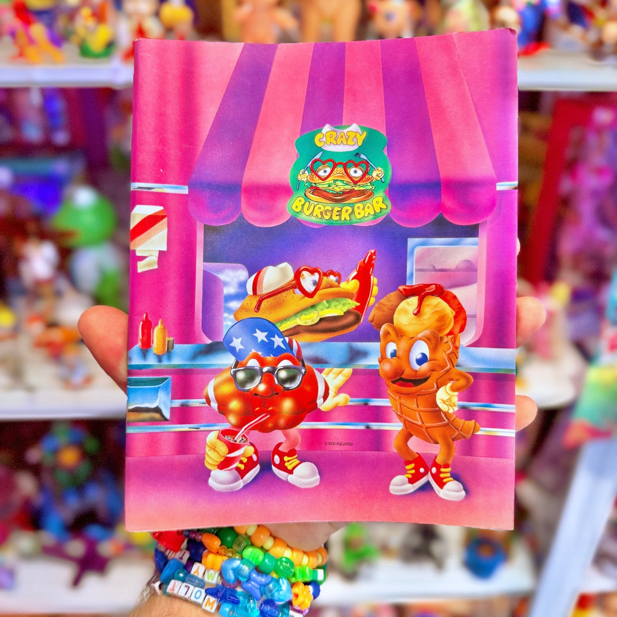 Crazy Burger Bar: Stationery Notebook (Red Square Design, danish brand, 90s) - PopCultGang
