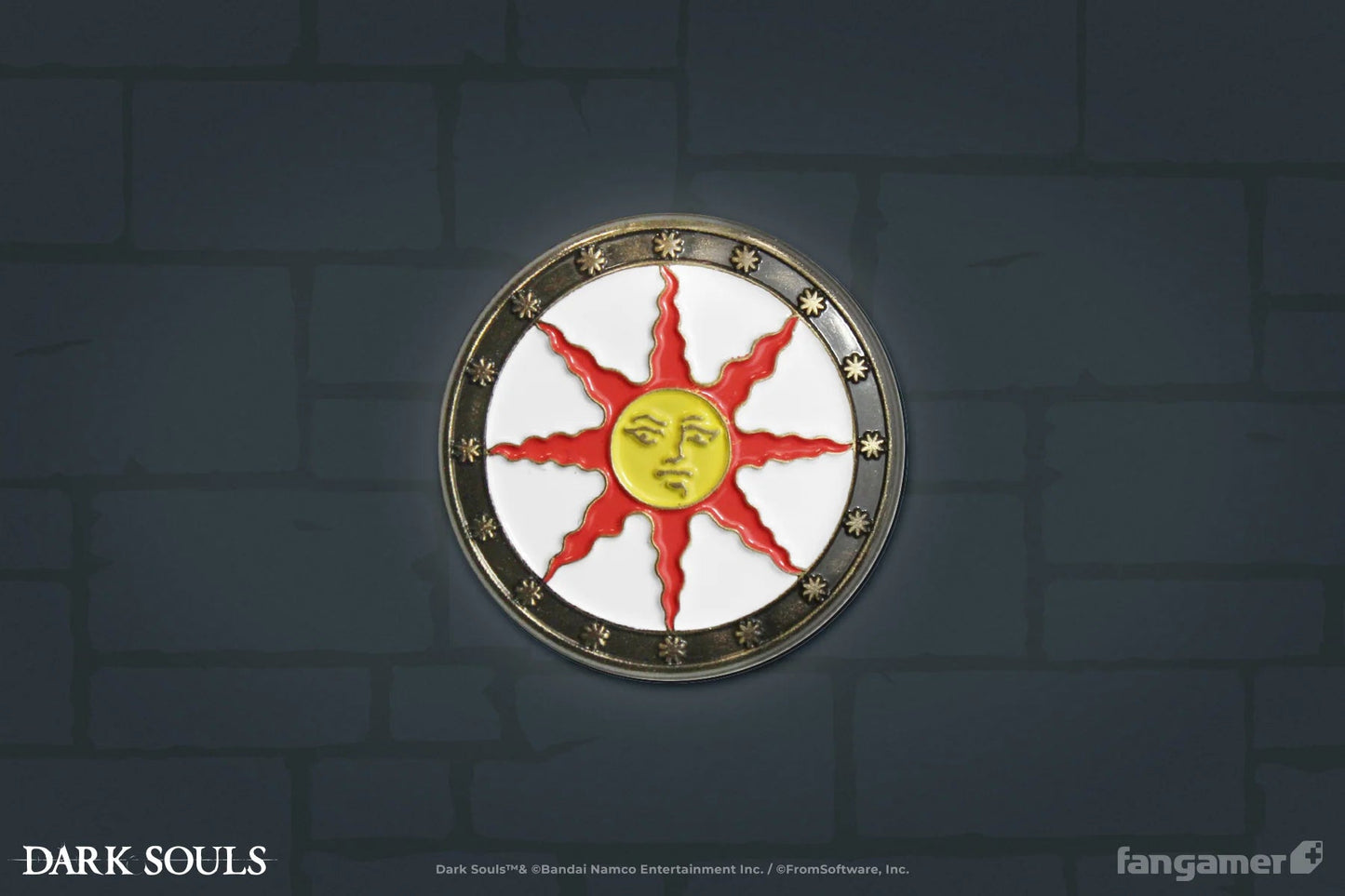 Dark Souls: Sunlight Shield Enamel Pin (Fangamer) - PopCultGang