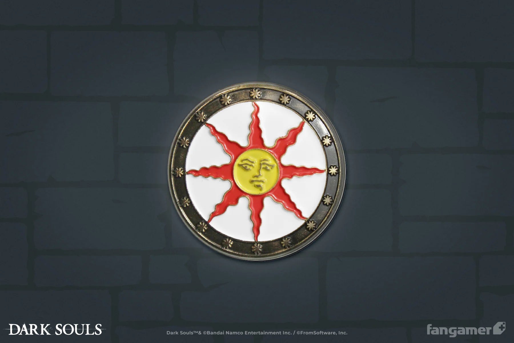 Dark Souls: Sunlight Shield Enamel Pin (Fangamer) - PopCultGang