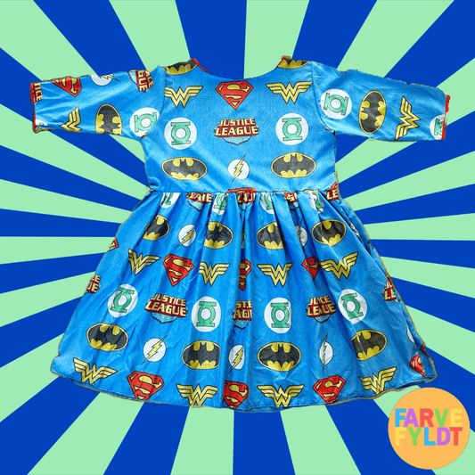 DC Comic: Justice League - Upcycled Blue Dress (FARVEFYLDT x POPCULTGANG) - PopCultGang
