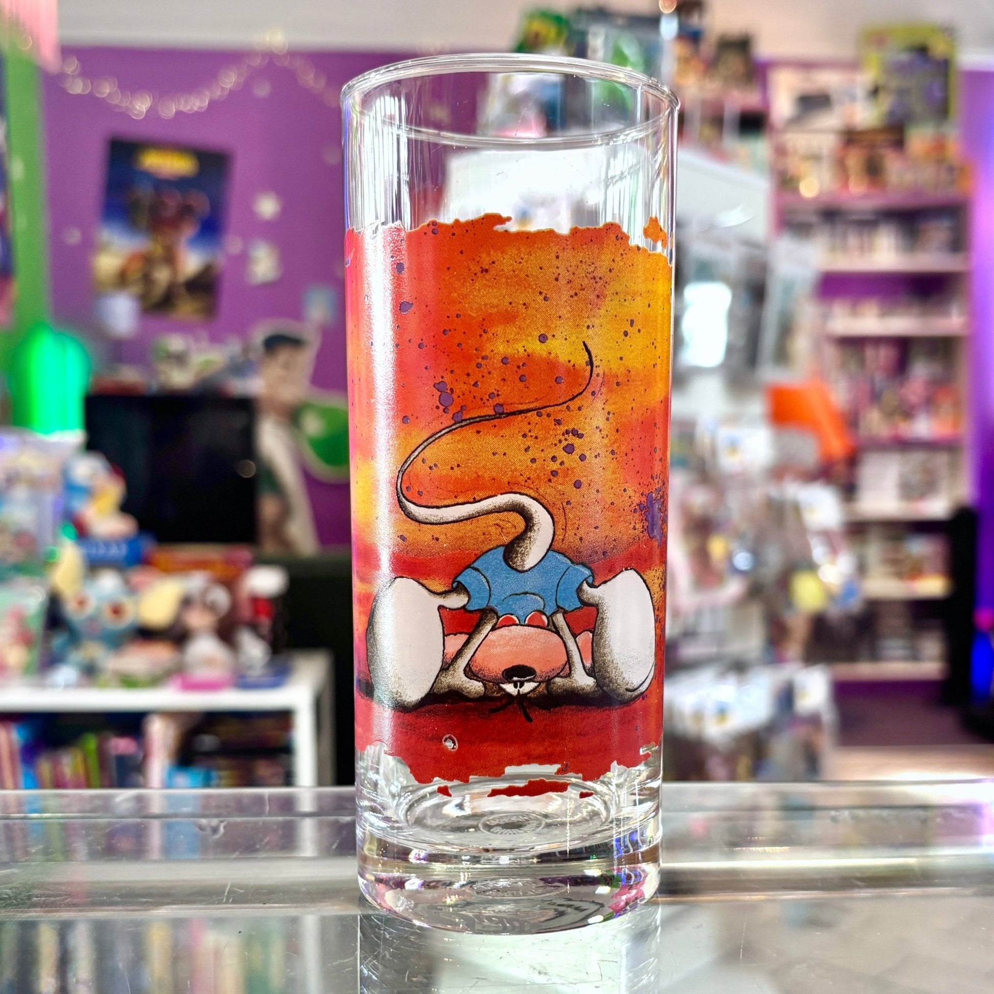 Diddl Handstand Drinking Glass (2000s) - PopCultGang