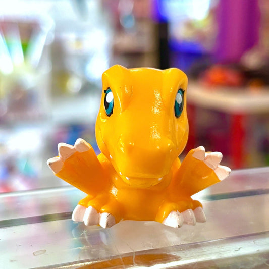Digimon: Agumon Arms Out Finger Puppet - Soft Vinyl Figure (Bandai, 1999) - PopCultGang