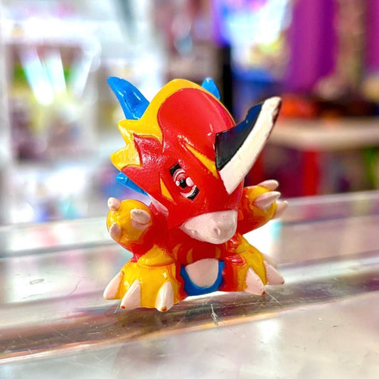 Digimon: Flamedramon Finger Puppet - Soft Vinyl Figure (Bandai, 1999) - PopCultGang