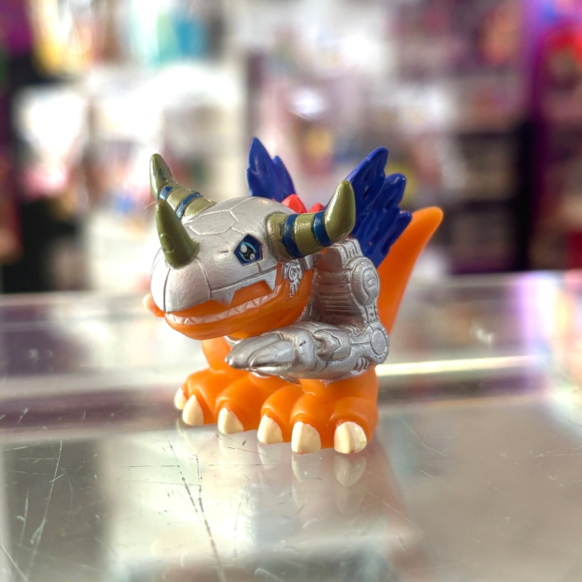 Digimon: MetalGreymon Finger Puppet - Soft Vinyl Figure (Bandai, 1999) - PopCultGang