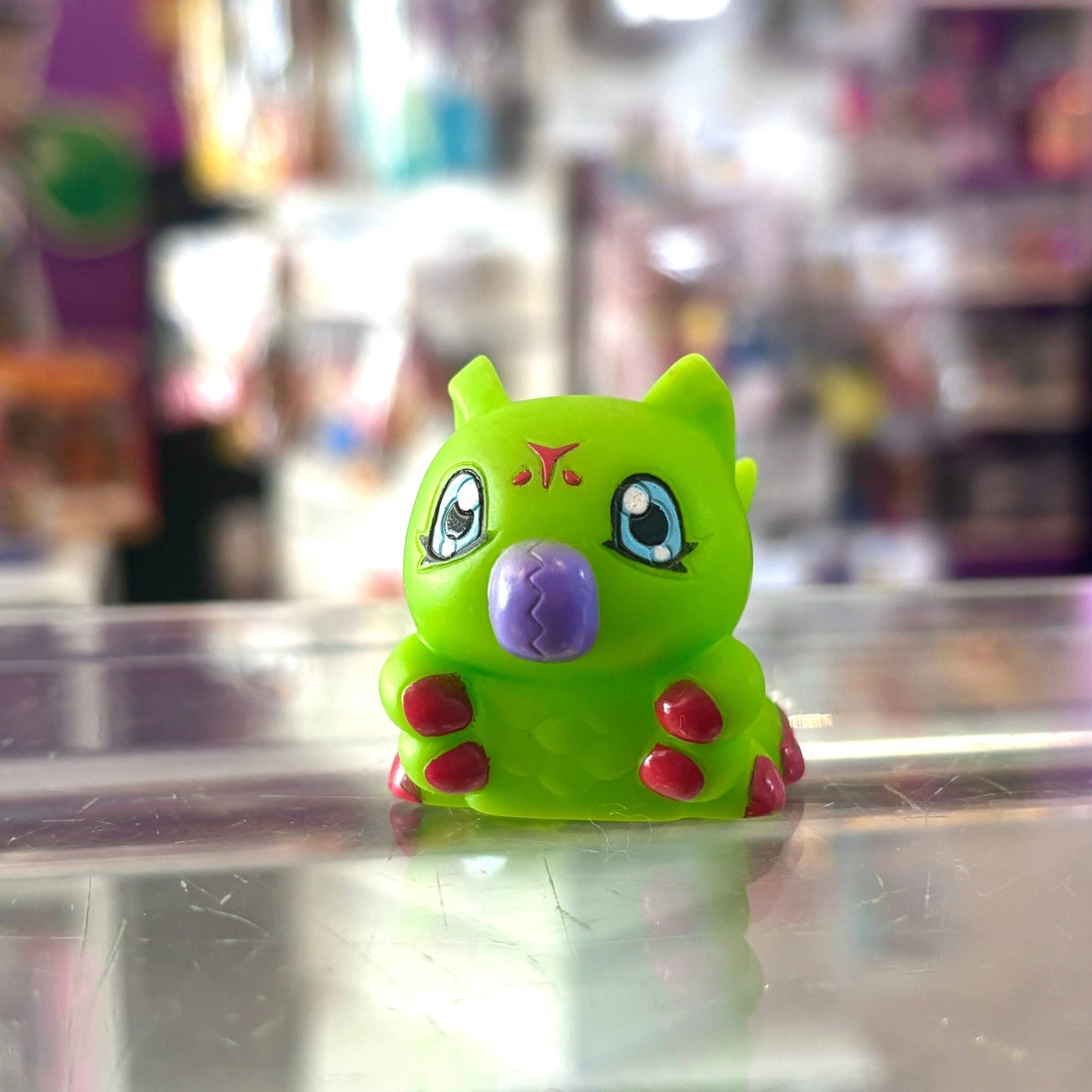 Digimon: Wormmon Finger Puppet - Soft Vinyl Figure (Bandai, 1999) - PopCultGang
