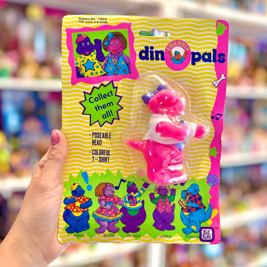 Dino Pals: Collectible Figures - Pink Dinosaur (MOC, Kid Kore, 90s) - PopCultGang