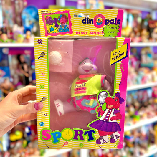 Dino Pals: Sport - Dinosaur Playing Volleyball Figure Doll (NIB, Kid Kore, 90s) - PopCultGang