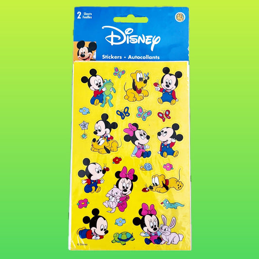 Disney Babies: Yellow Mickey Mouse, Minnie Mouse & Pluto Stickers (2000s) - PopCultGang