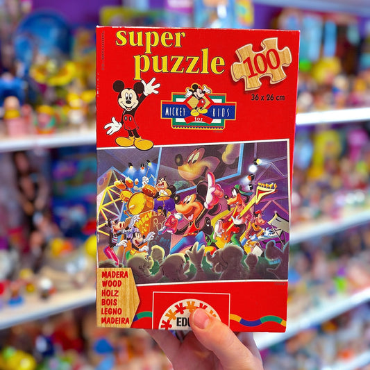 Disney Mickey Mouse & Friends at Concert Wooden Puzzle (100 pieces, 1990s) - PopCultGang