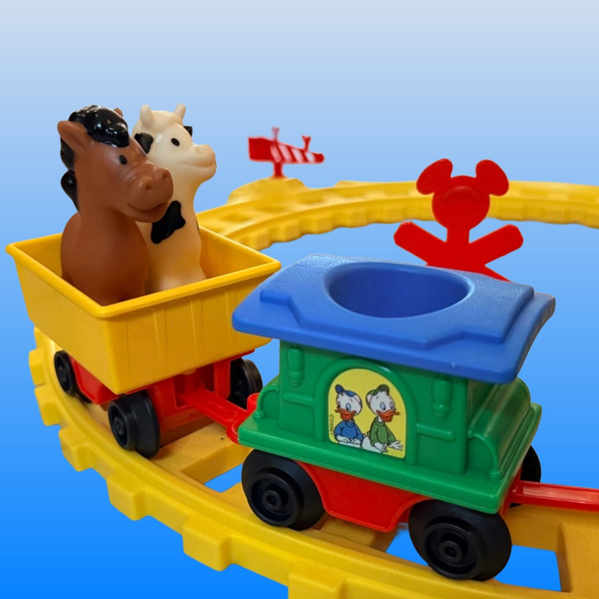 Disney: Mickey Mouse Switch & Sound Railroad - Easy Switch Railroad (complete in box, Mattel, 1994) - PopCultGang