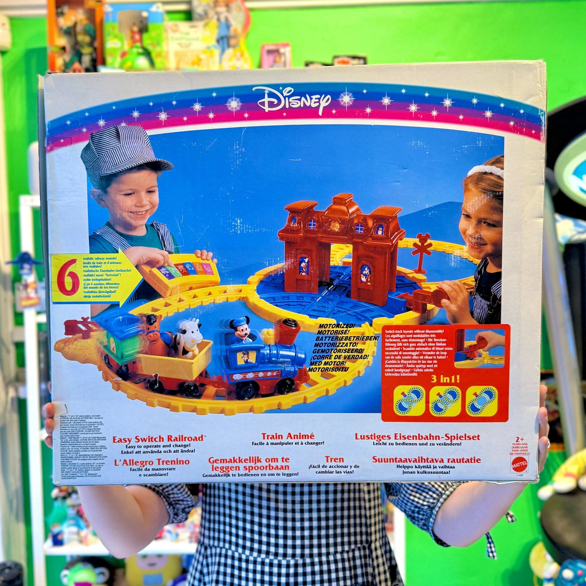 Disney: Mickey Mouse Switch & Sound Railroad - Easy Switch Railroad (complete in box, Mattel, 1994) - PopCultGang