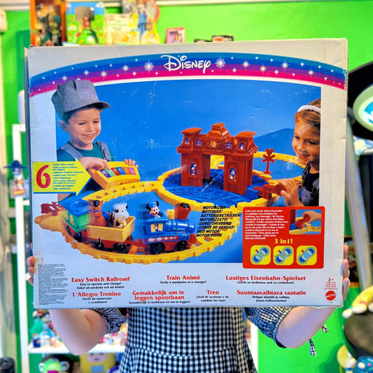 Disney: Mickey Mouse Switch & Sound Railroad - Easy Switch Railroad (complete in box, Mattel, 1994) - PopCultGang