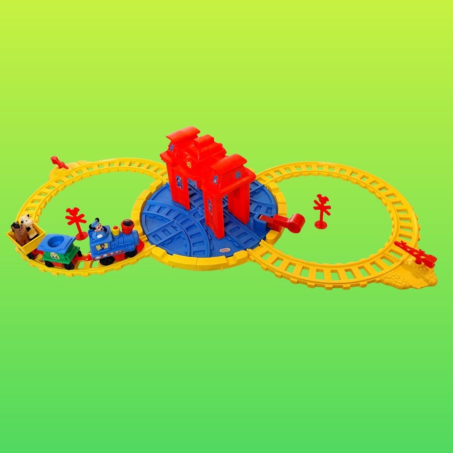 Disney: Mickey Mouse Switch & Sound Railroad - Easy Switch Railroad (complete in box, Mattel, 1994) - PopCultGang