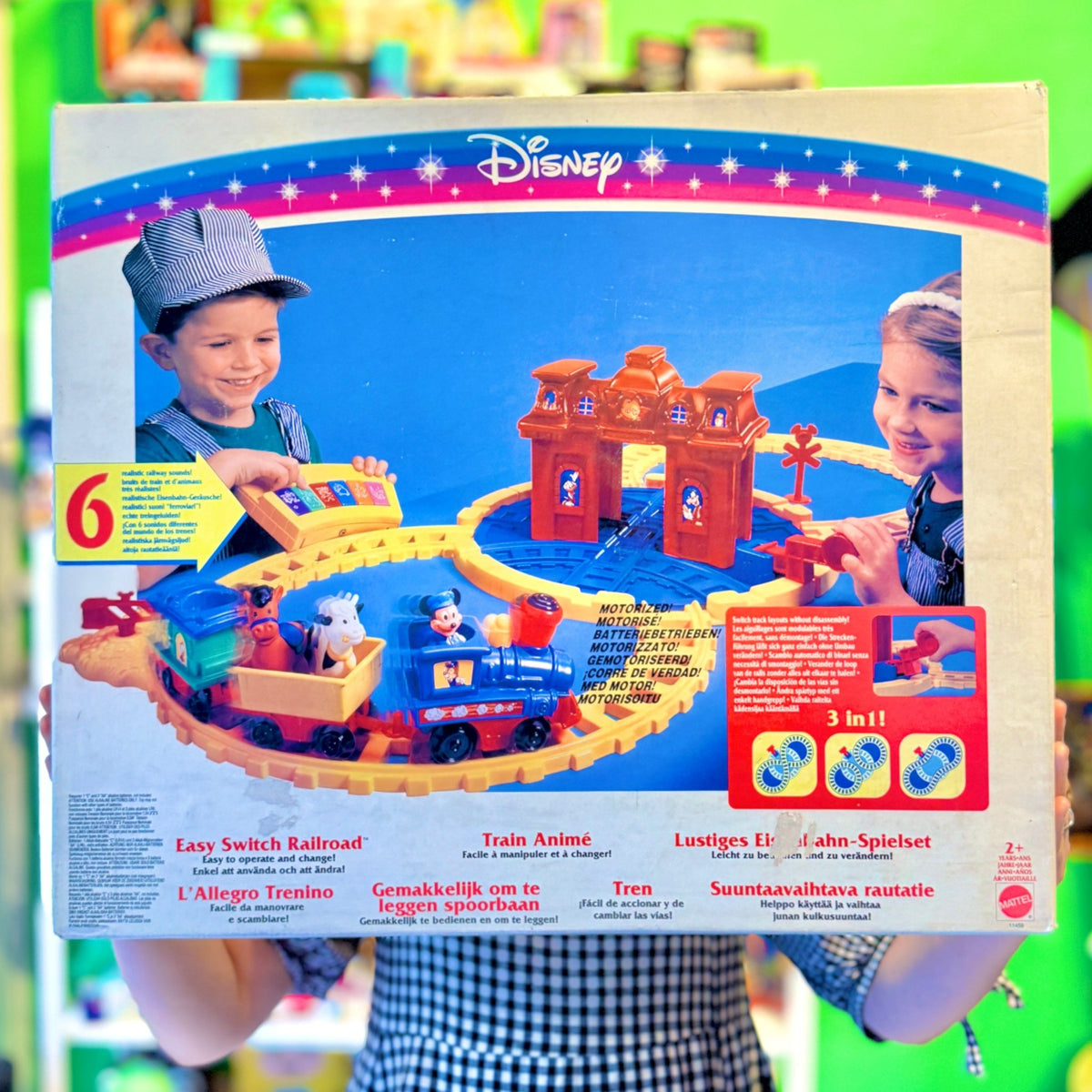 Disney: Mickey Mouse Switch & Sound Railroad - Easy Switch Railroad (complete in box, Mattel, 1994) - PopCultGang