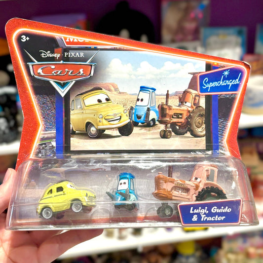 Disney Pixar's Cars: Luigi, Guido & Tractor Figure Set (NIB, 2000s) - PopCultGang