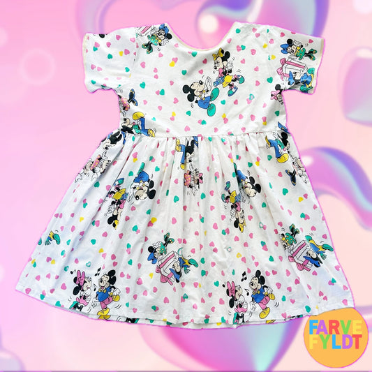 Disney's Mickey & Minnie Mouse Dancing - White Upcycled Dress (FARVEFYLDT x POPCULTGANG) - PopCultGang