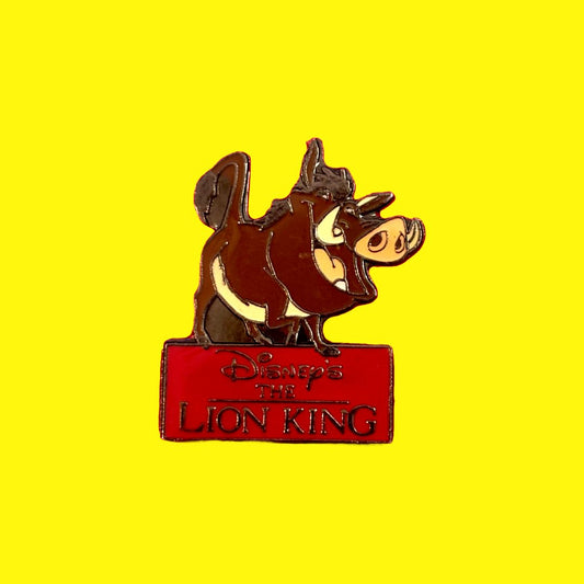 Disney's The Lion King: Pumba Promotional Enamel Pin (90s) - PopCultGang