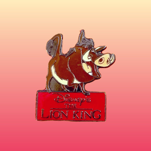 Disney's The Lion King: Pumba Promotional Enamel Pin (90s) - PopCultGang