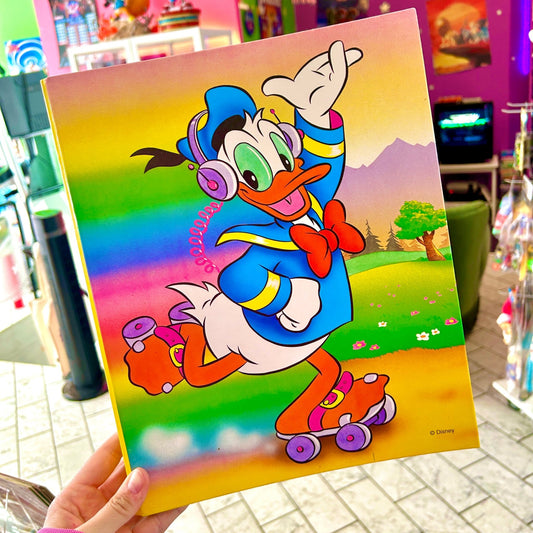 Donald Duck On Skates Ringbinder (90s) - PopCultGang