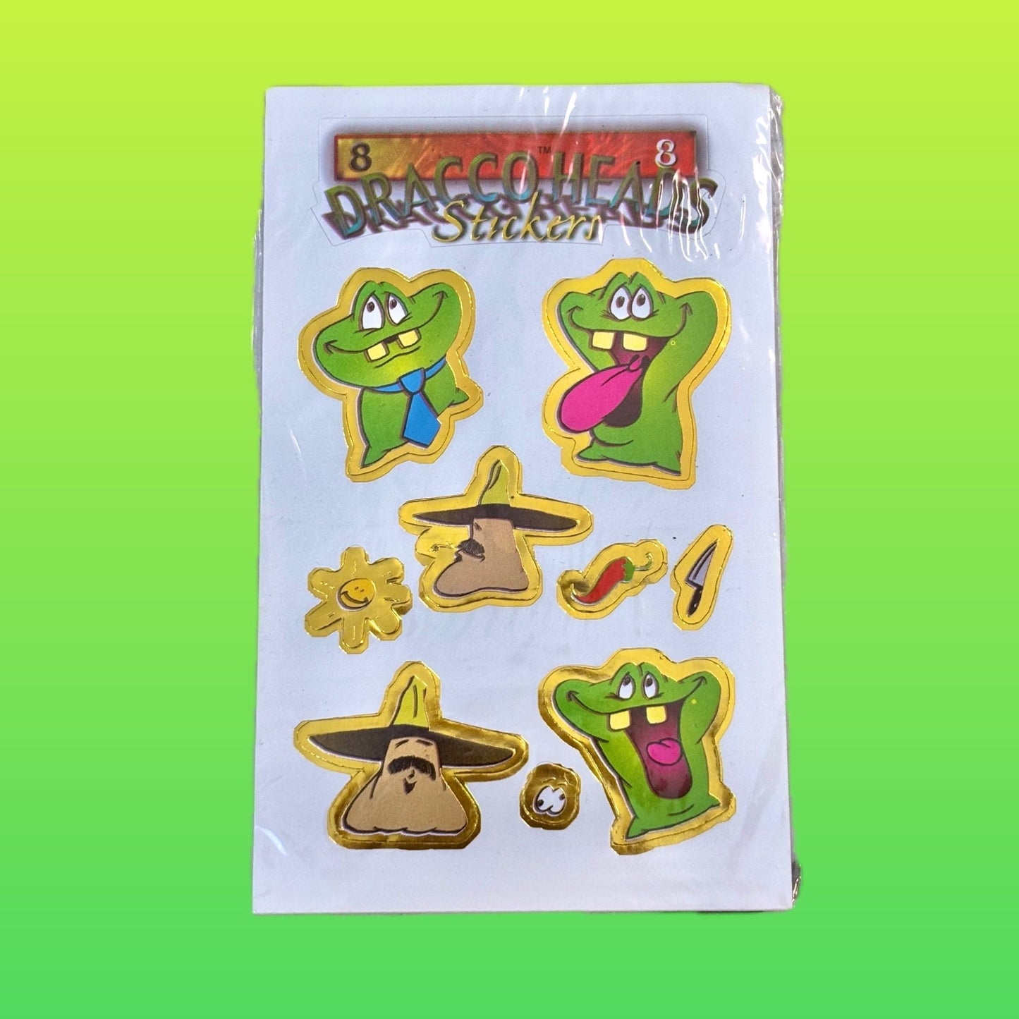 Dracco Heads Stickers (Crazy Bones, 90s) - PopCultGang