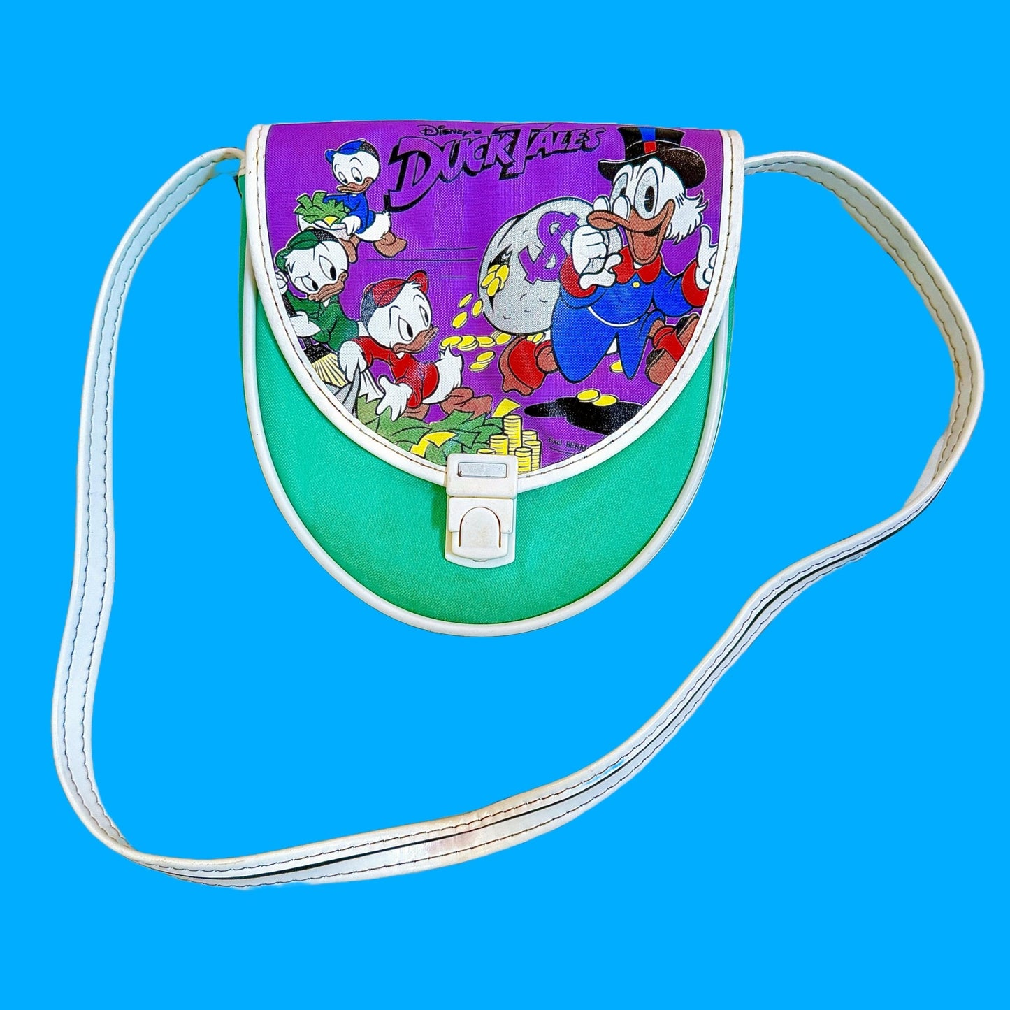 Ducktales Small Handbag Purple & Neon Green (Disney, 90s) - PopCultGang