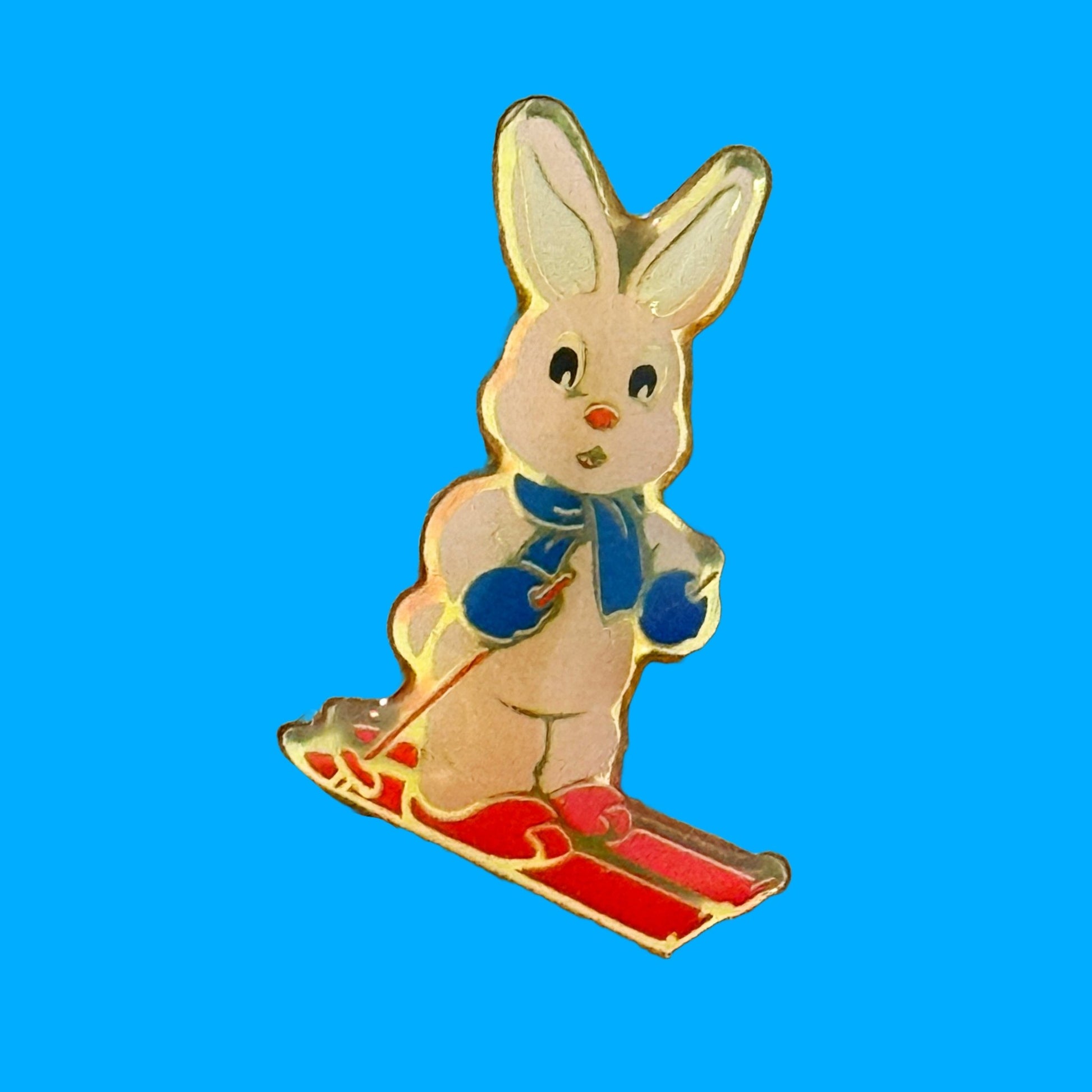 Duracell Bunny Skiing Enamel Pin (90s) - PopCultGang
