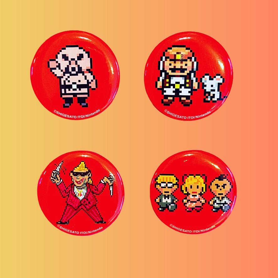Earthbound / Mother 3 Pinback Badges (Nintendo, 2020s) - PopCultGang