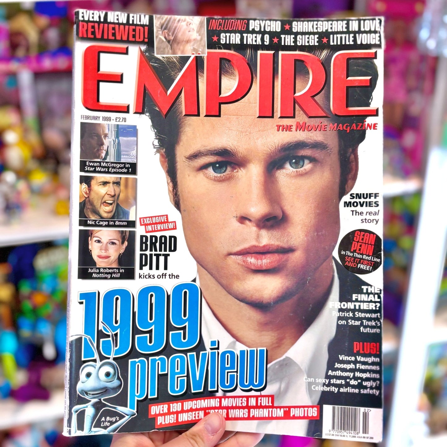 Empire: The Movie Magazine - February 1999 - Brad Pitt Front Cover - PopCultGang