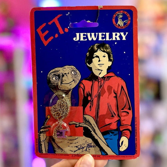 E.T. The Extra Terrestrial Jewelry: Logo Necklace (NIB, 80s) - PopCultGang