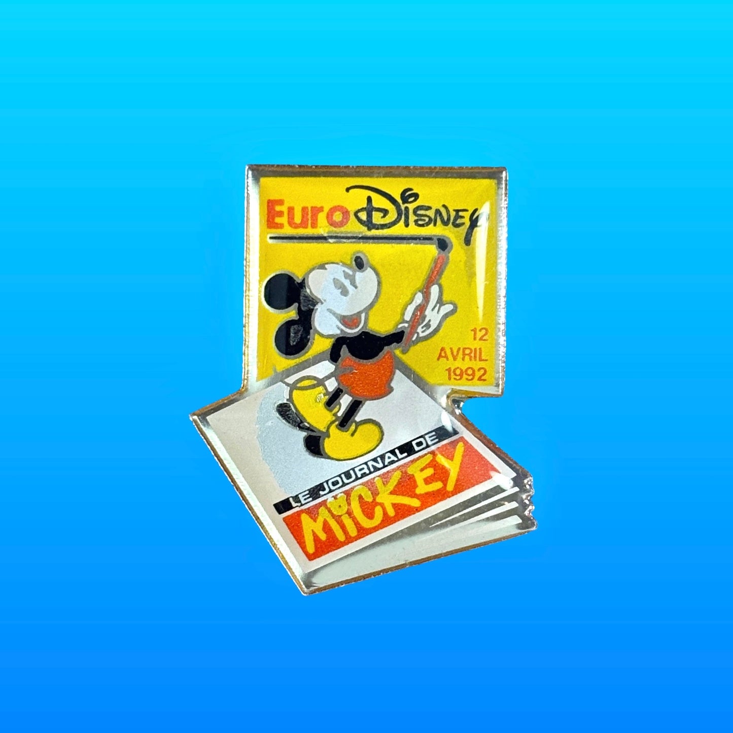 Euro Disney Land Paris Park: Le Journal De Mickey Mouse - Enamel Pin (1992) - PopCultGang