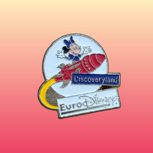 Euro Disney Park: Grand Opening Minnie Mouse Discoveryland Pin Button (1992) - PopCultGang