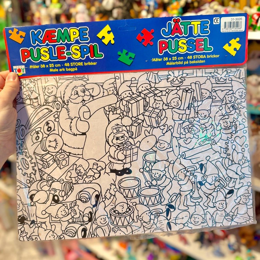 Fætter BR Christmas Puzzle/Coloring Page (danish, 90s) - PopCultGang