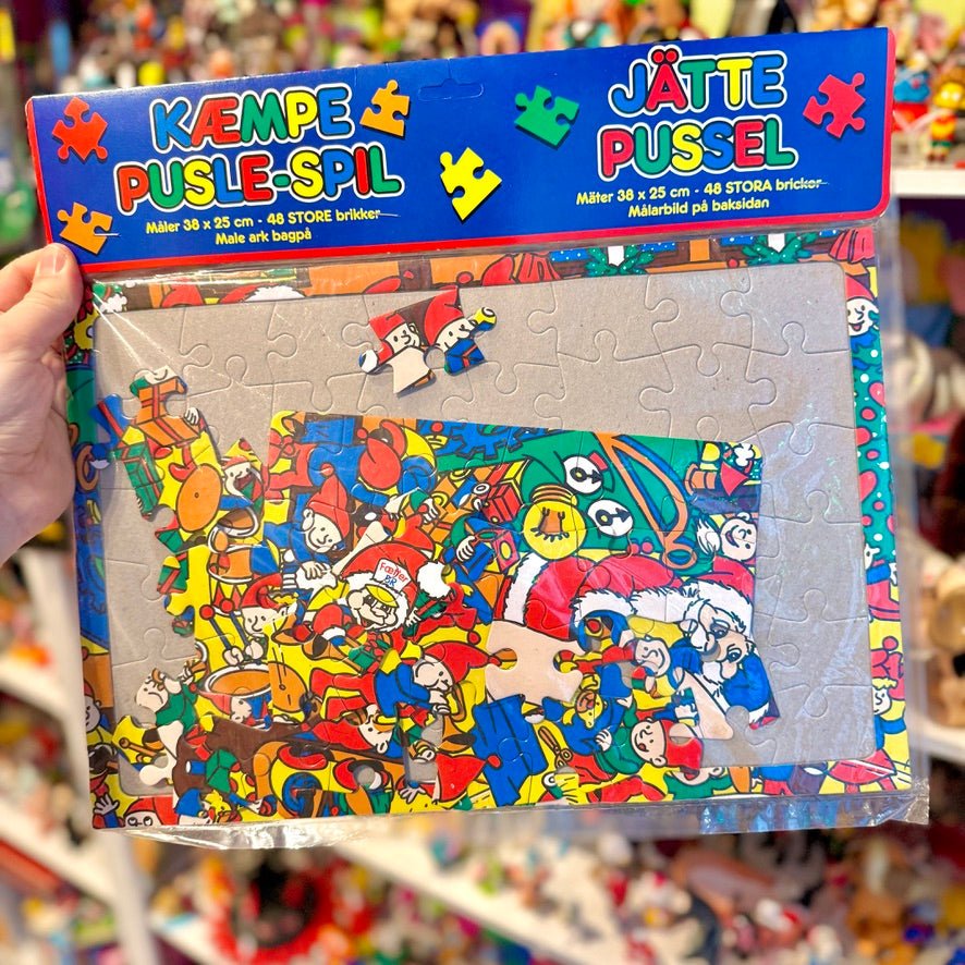 Fætter BR Christmas Puzzle/Coloring Page (danish, 90s) - PopCultGang