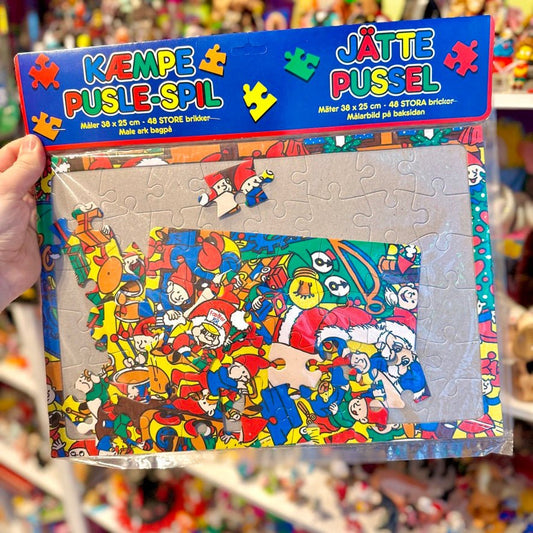 Fætter BR Christmas Puzzle/Coloring Page (danish, 90s) - PopCultGang